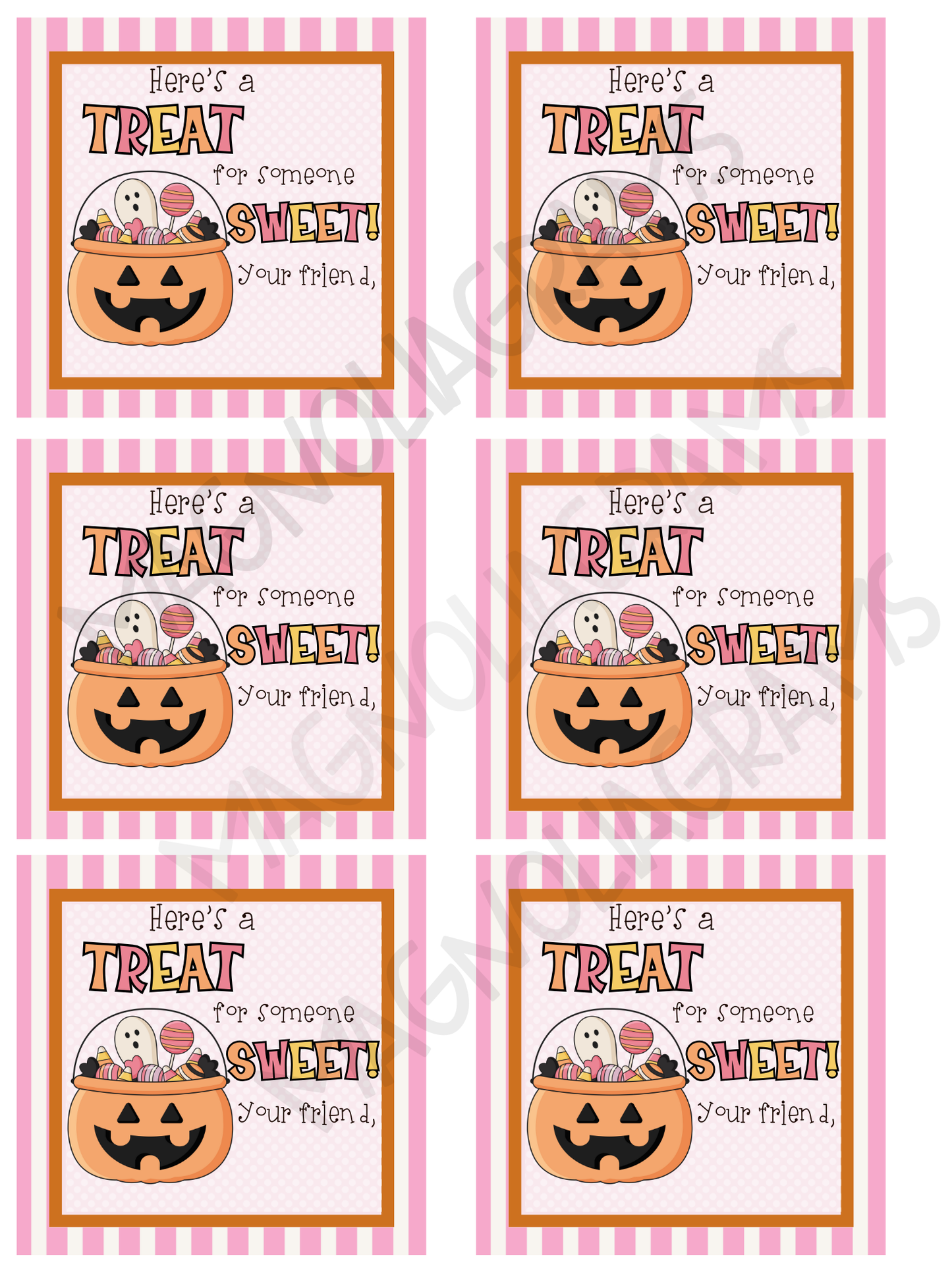 TREAT SWEET GOODY BAG TAG