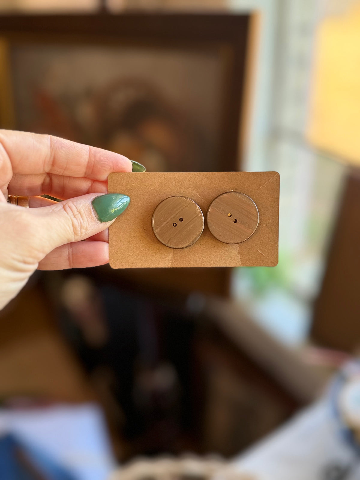 Vintage Button Studs-GLow