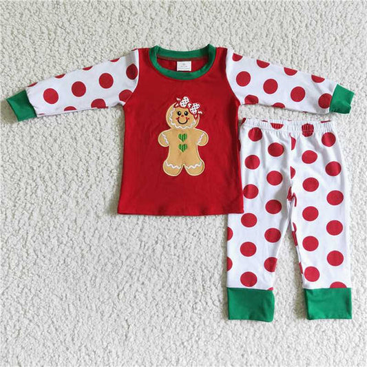 A12-20 gingerbread girls polka dot