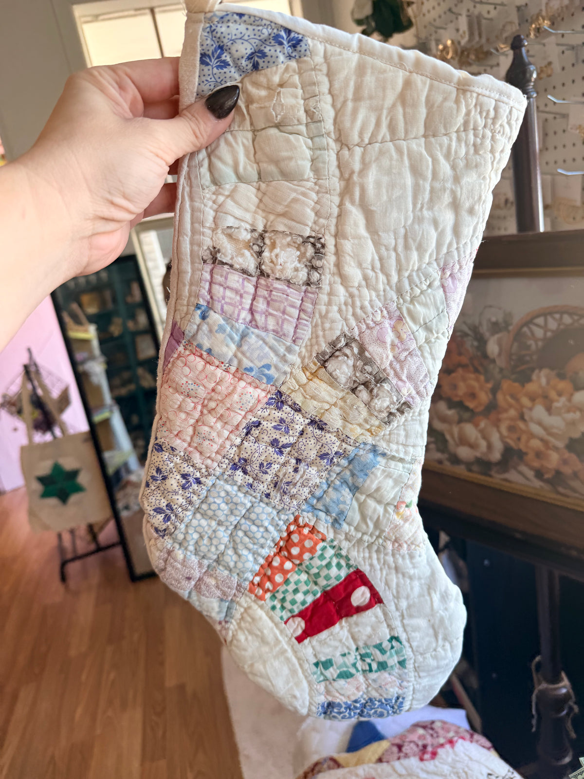 Vintage Quilt Stocking