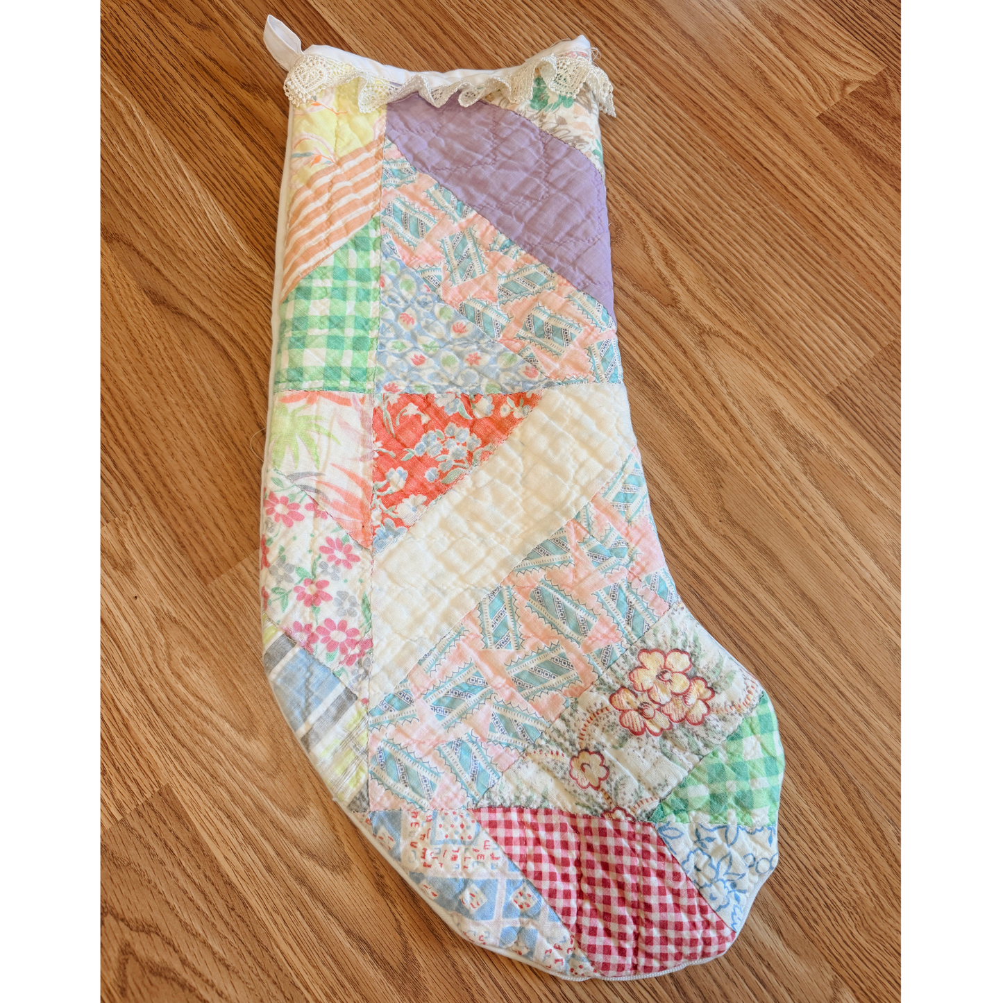 Vintage Quilt Stocking 90