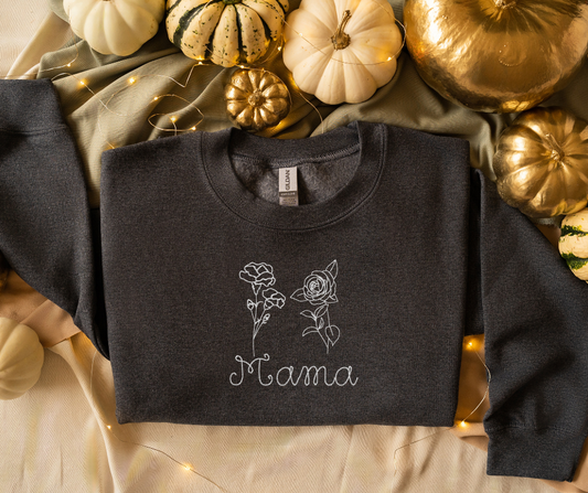 LINEART BIRTHMONTH FLORAL SWEATSHIRT