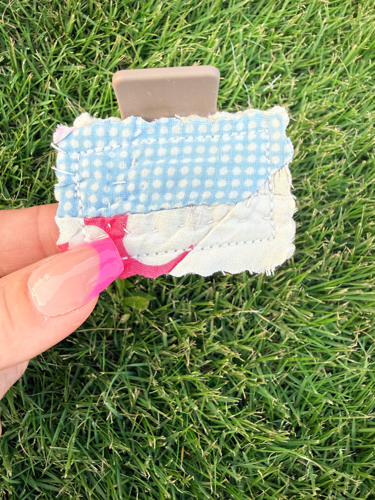 Vintage Quilt Claw Clip 2in 27