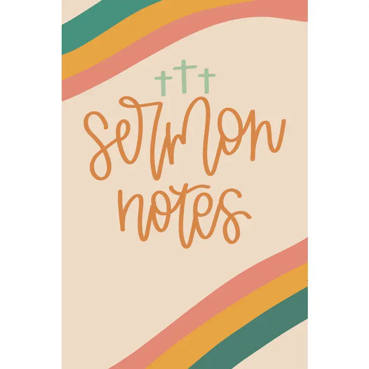 Retro Stripe Sermon Notes: 3-Color Crosses Journal | Speaker