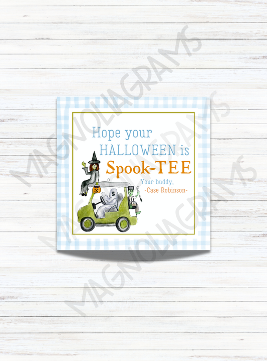 HALLOWEEN GOLF GOODIE BAG TAG