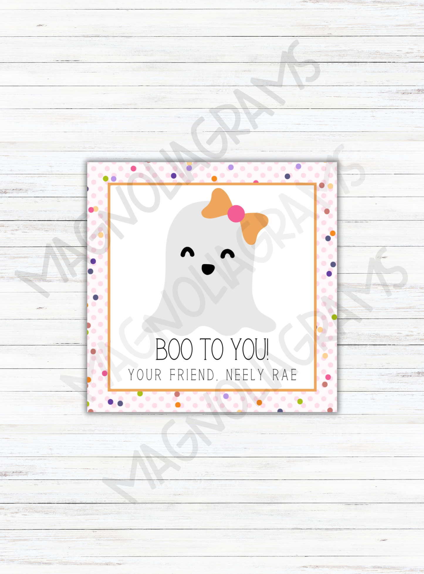 BOO TO YOU GOODY BAG TAG