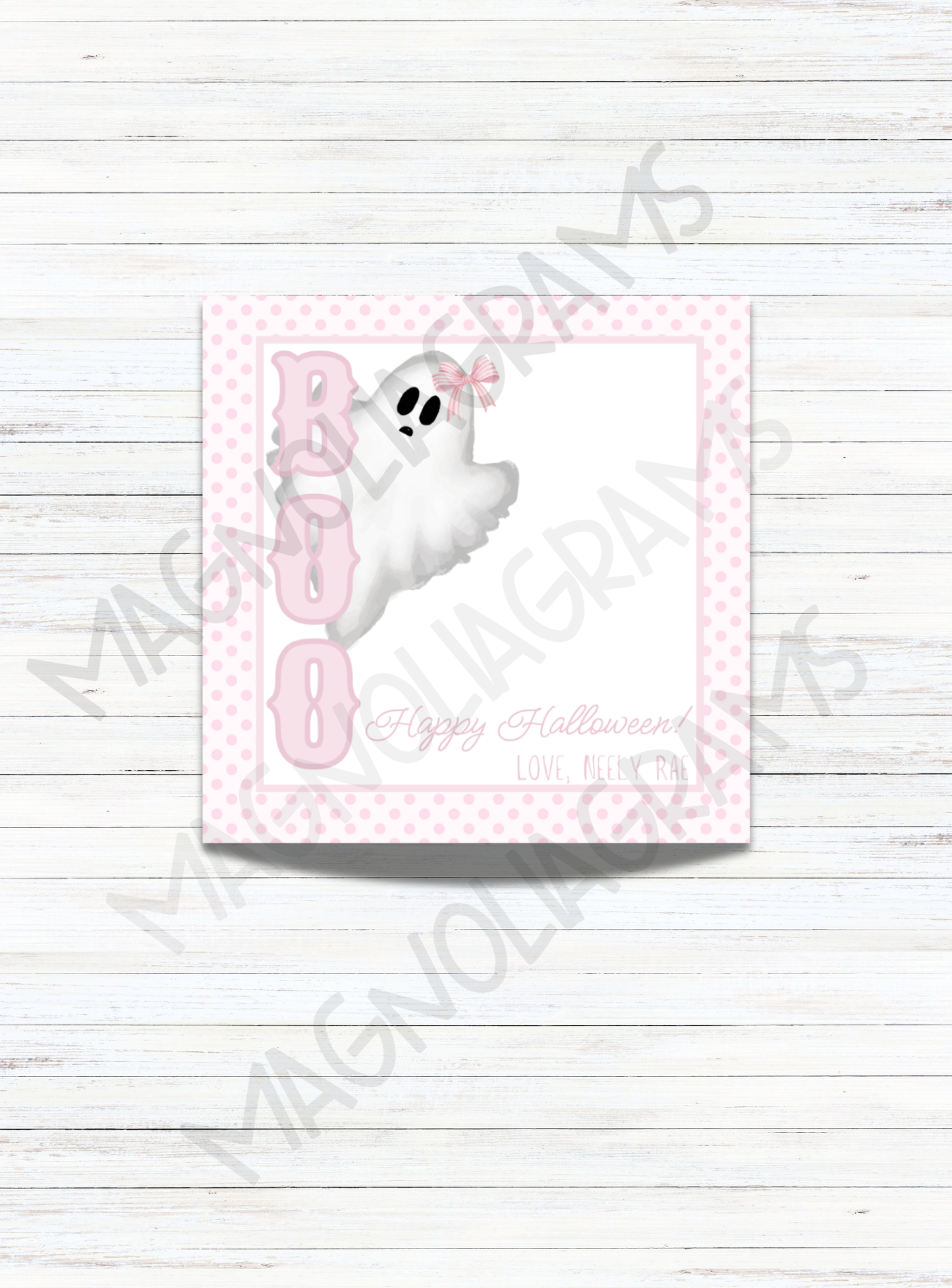 BITTY DOT BOO GHOSTY GOODY BAG TAG