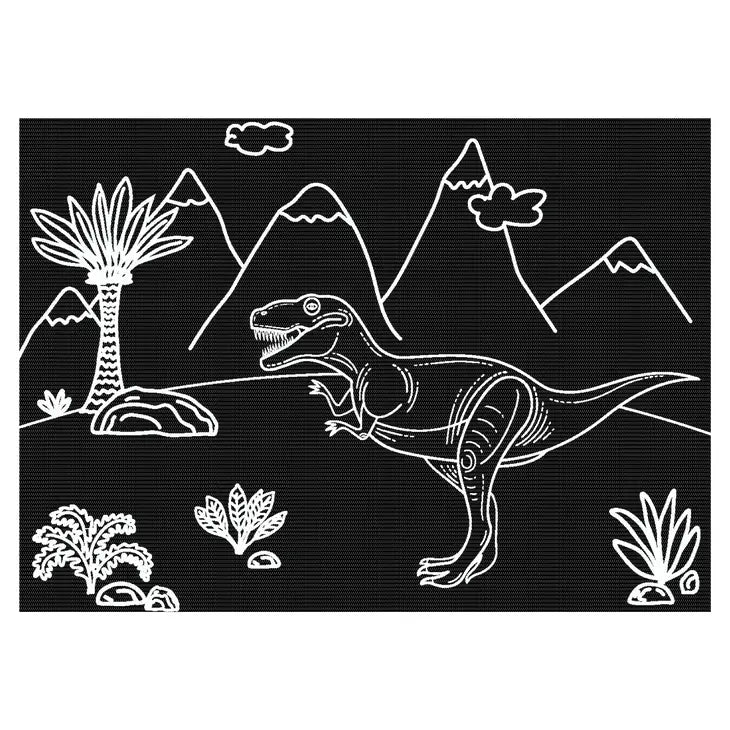 Chalkboard Minimats Dino & Truck Coloring Kit