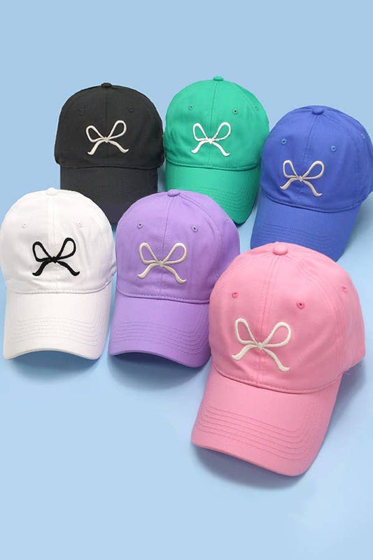 BOW RIBBON BASEBALL HAT CAP | 40HW721