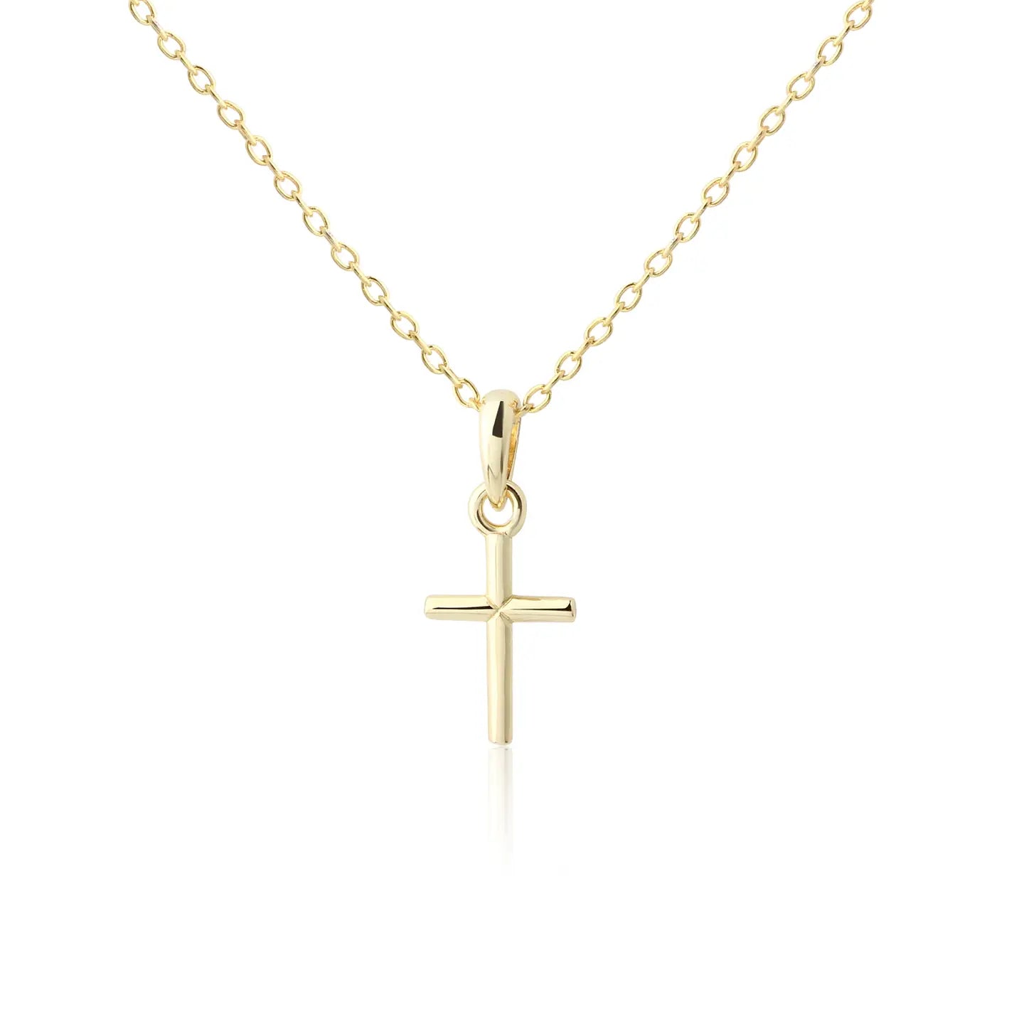 Children's 14K Gold-Plated Cross Necklace