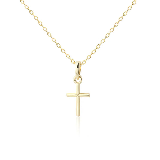 Children's 14K Gold-Plated Cross Necklace