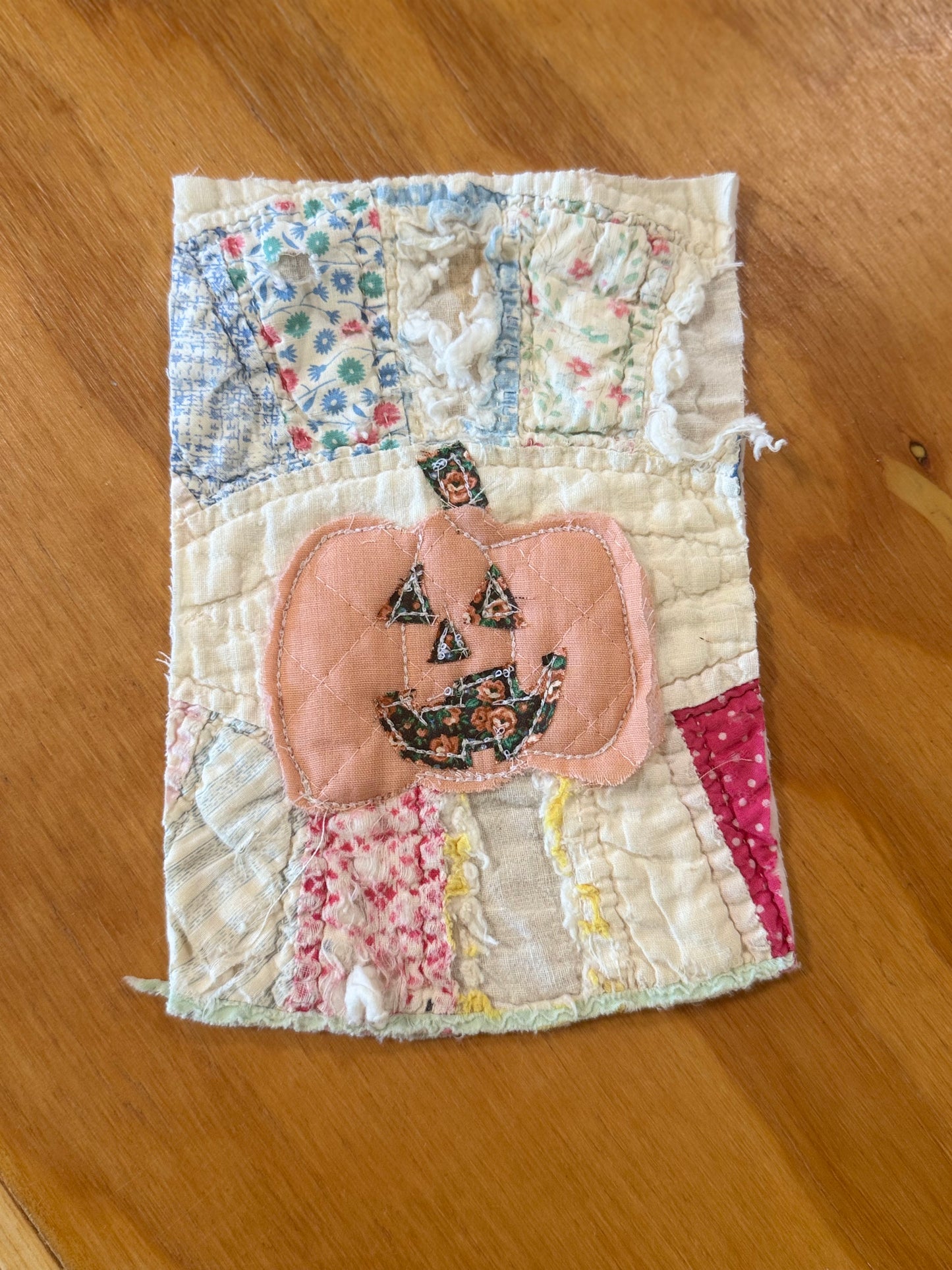 5x7 Unframed Vintage Quilt JackOlantern