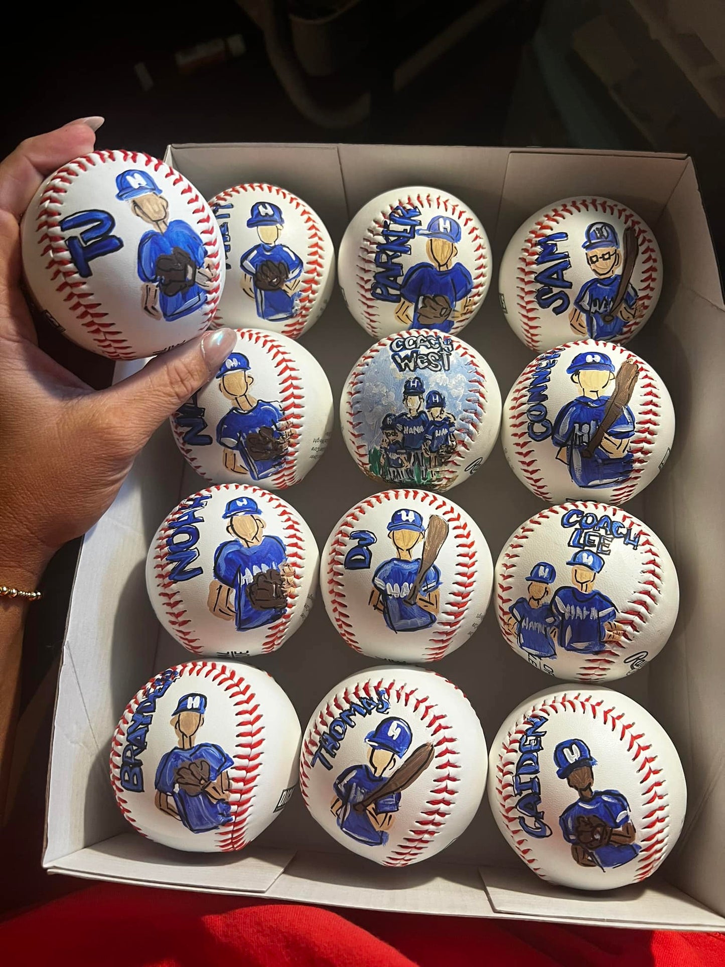 HandPainted Custom baseball or softball( This is for customs different than the style painted in the other listings)