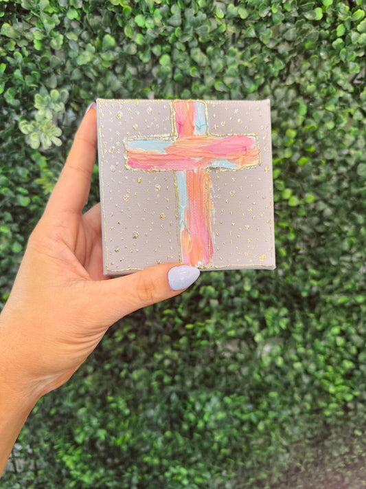 Brushstroke Cross Dottie- 4x4