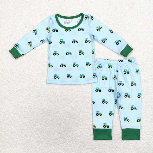 BLP0607  BAMBOO Blue Tractor pjs