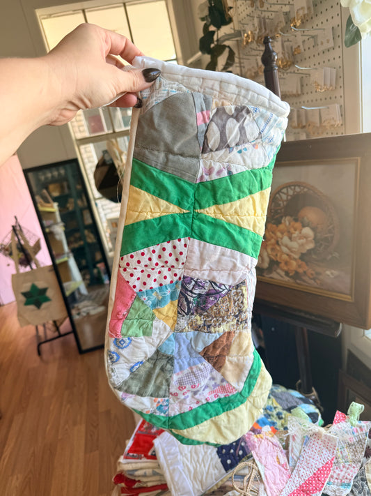 Vintage Quilt Stocking