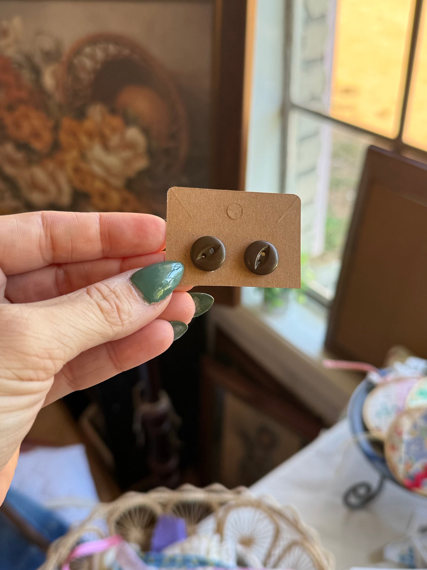 Vintage Button Studs- Dry Goods