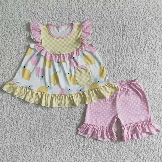 GSSO0073 Girls Yellow Lemon Strawberry