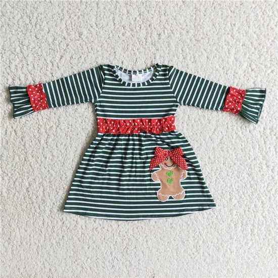 B13-20 Embroidered gingerbread striped