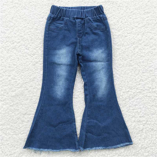 P0070 Blue Bleached Denim Flare