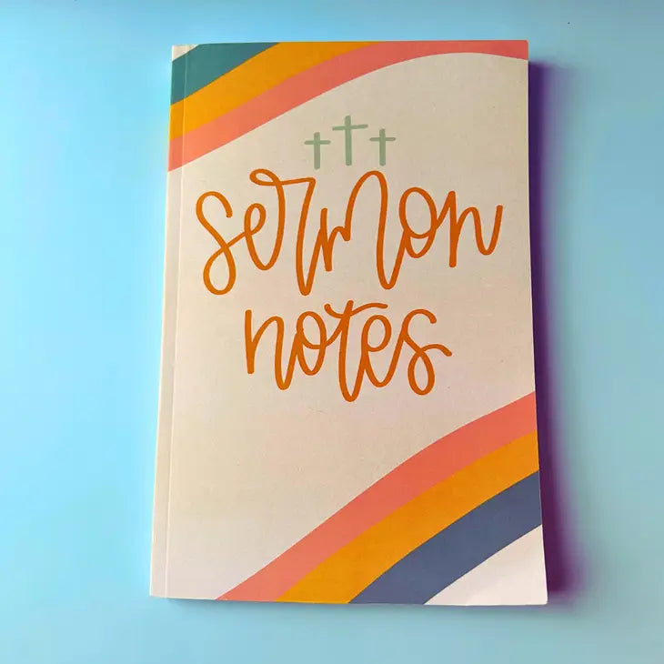 Retro Stripe Sermon Notes: 3-Color Crosses Journal | Speaker