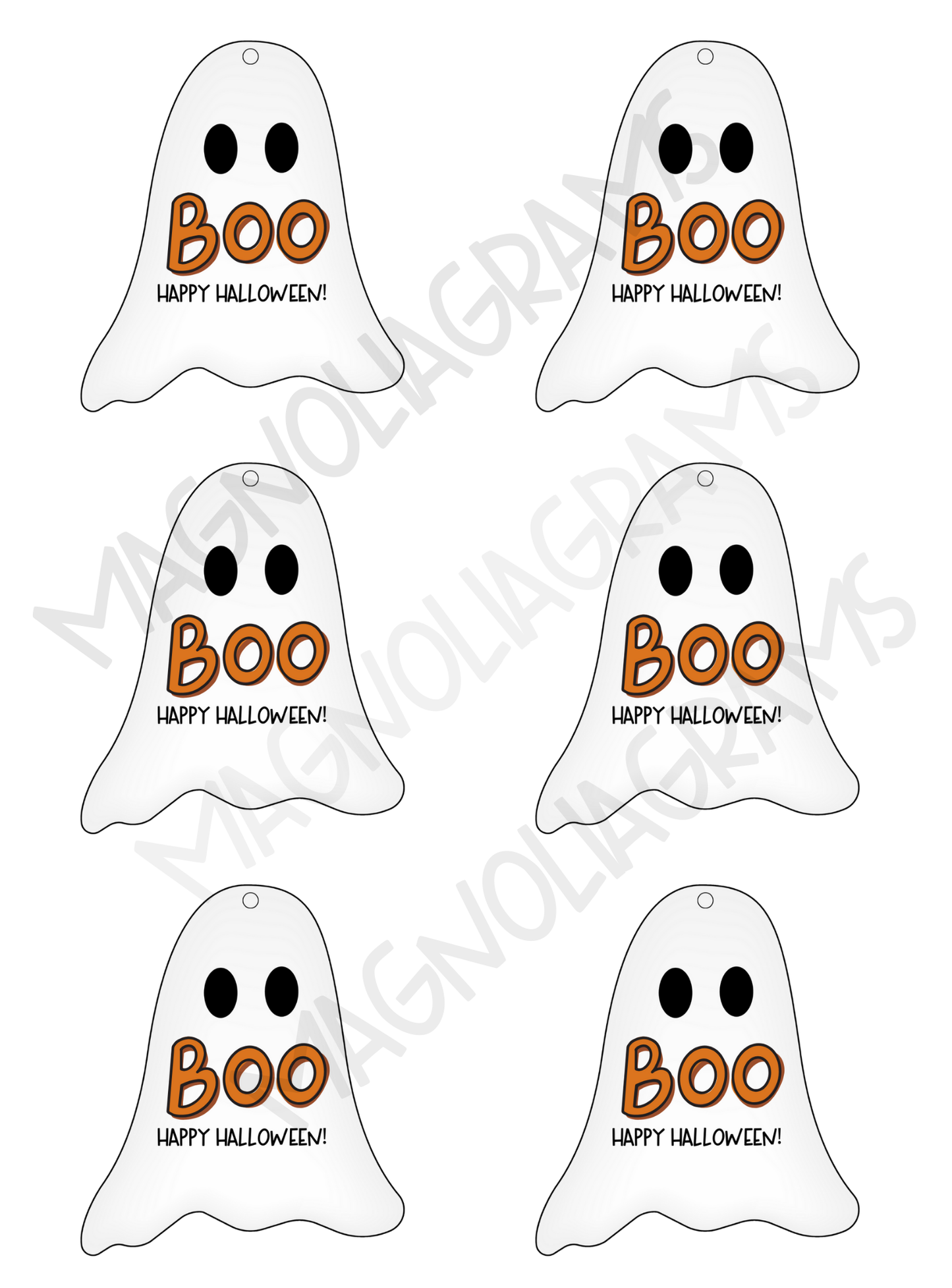 GHOST TAG ORANGE GOODY BAG TAG