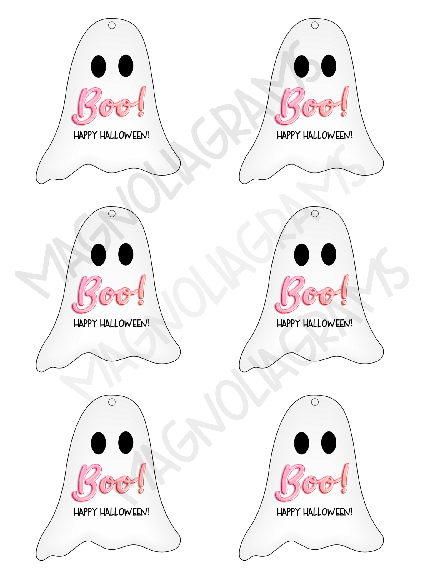 GHOST TAG PINK GOODY BAG TAG