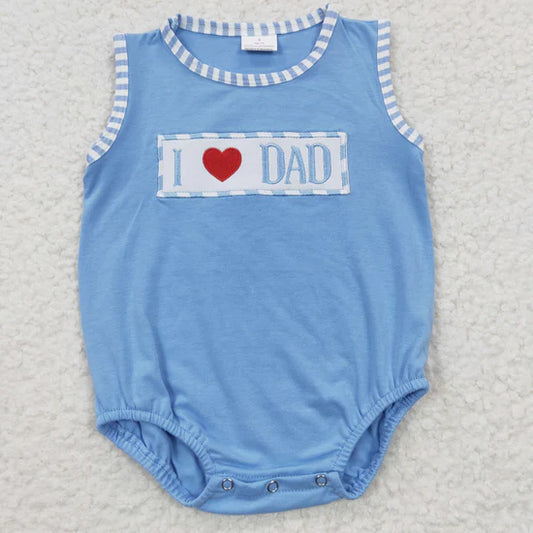 SR0236 Boys Embroidered I LOVE DAD Sleeveless