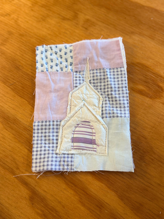 Unframed 5x7 Church Vintage Quilt Piece 23