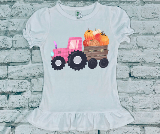 Pink Fall Tractor