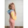 Kids Pastel Color Block Hooded Ruffle Pocket Set