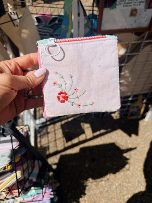 Handkerchief Zip- Deep Rose