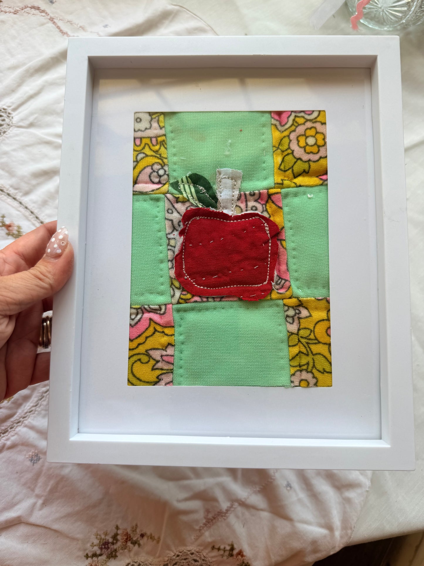 Vintage Quilt Apple 4 8x10 with 5x7 Matte