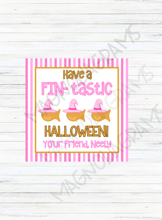 PINK FINTASTIC GOODY BAG TAG