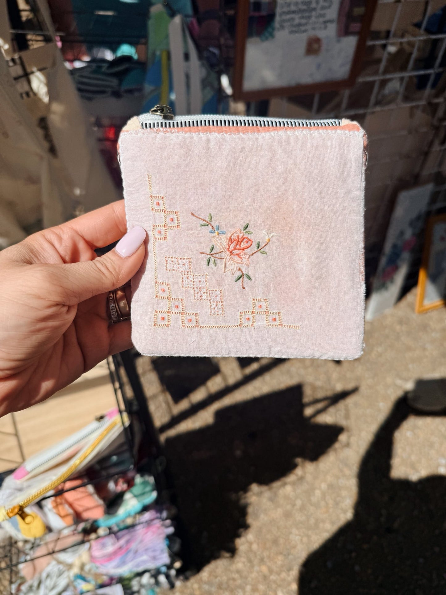 Handkerchief Zip- peach