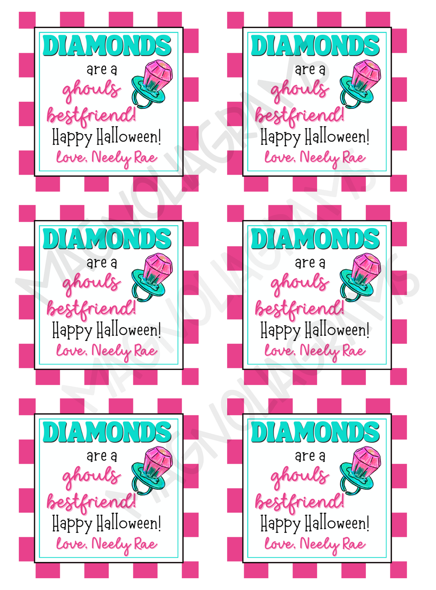 DIAMONDS GOODY BAG TAG