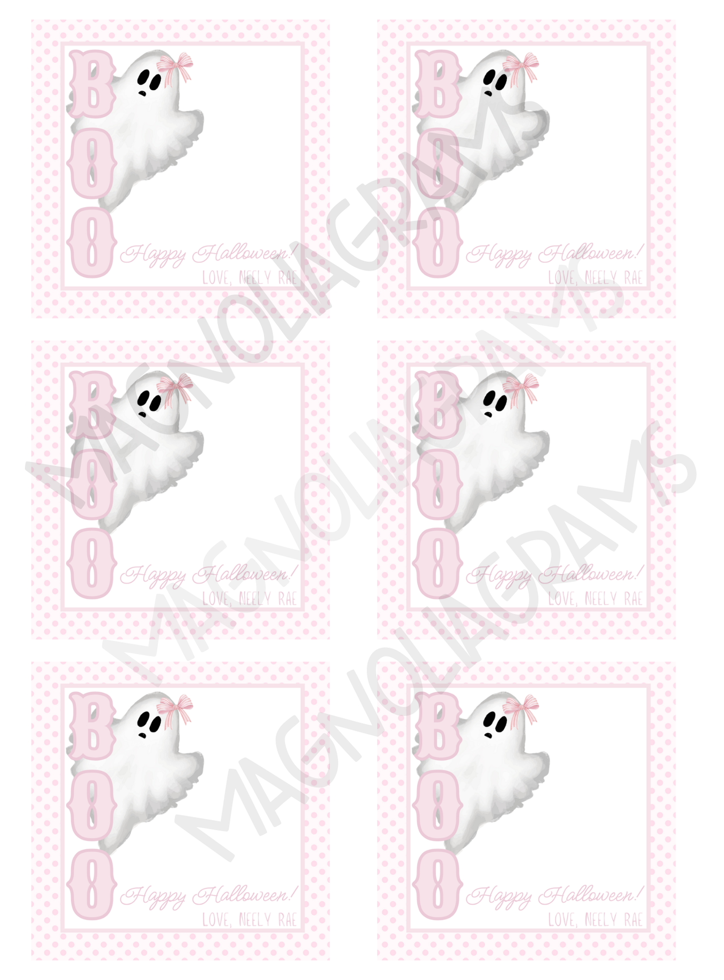 BITTY DOT BOO GHOSTY GOODY BAG TAG