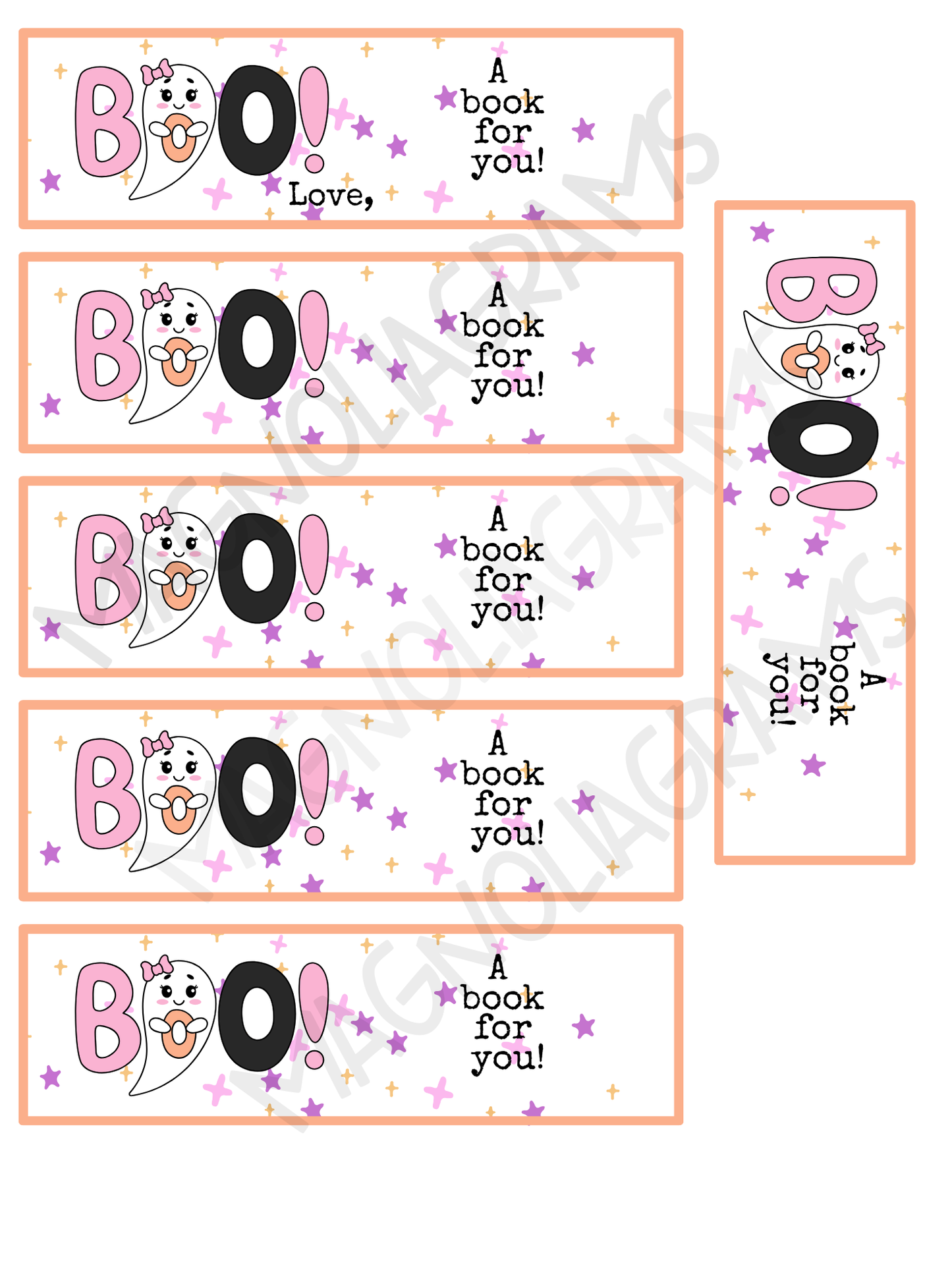 BOOK BOO GOODY BAG TAG