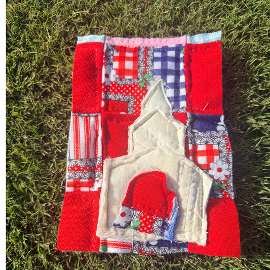 Unframed 5x7 Church Vintage Quilt Piece 7