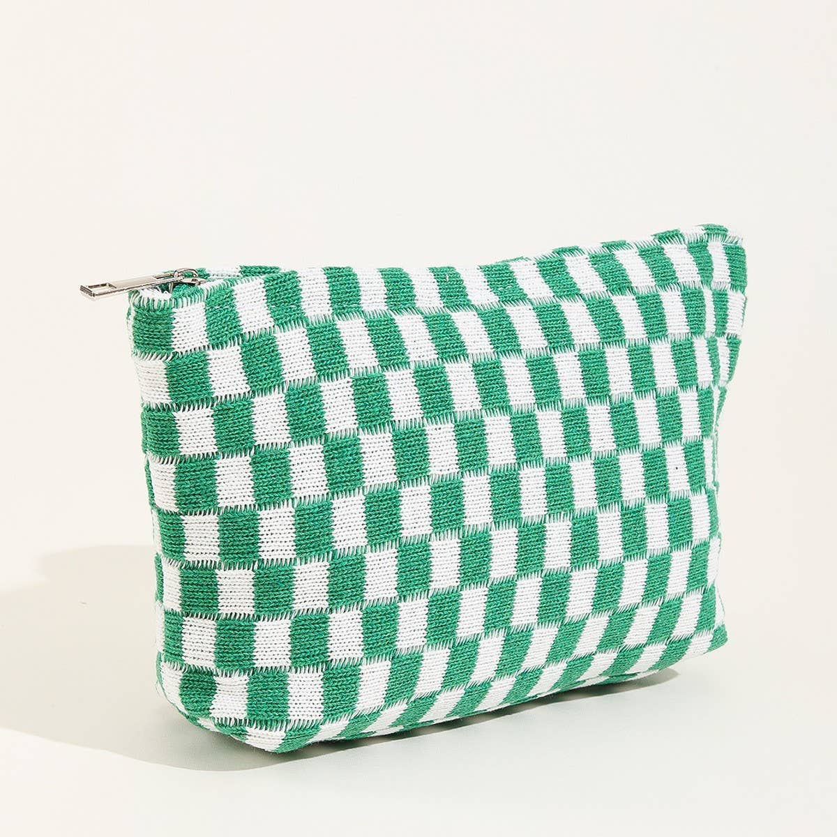 TRAVEL CHECKER MAKEUP COSMETIC POUCH BAG | 40P528