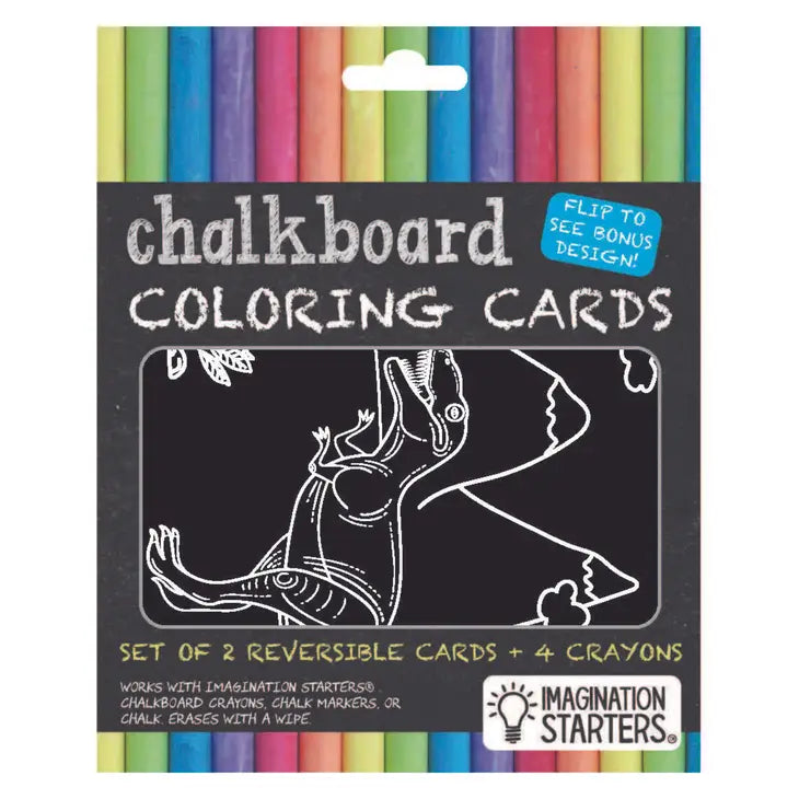 Chalkboard Minimats Dino & Truck Coloring Kit