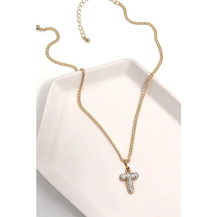 Rhinestone Initital Chain Necklace