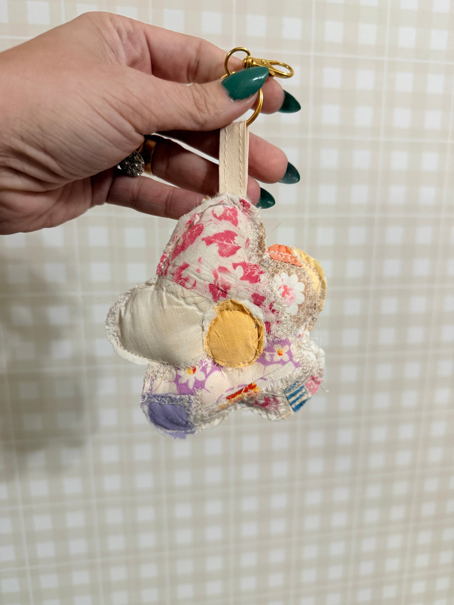 Puffy Flower Bag Charm