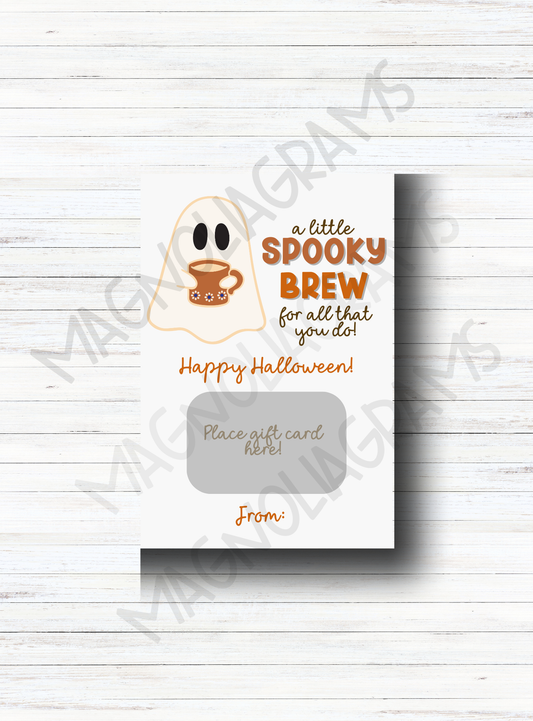 SPOOKY BREW GOODY BAG TAG