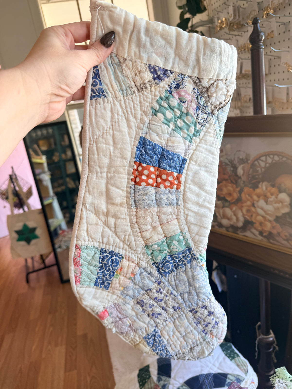Vintage Quilt Stocking