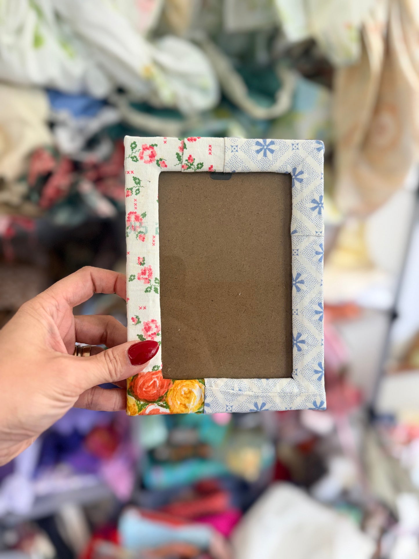 VINTAGE FABRIC WRAPPED FRAME 4X6
