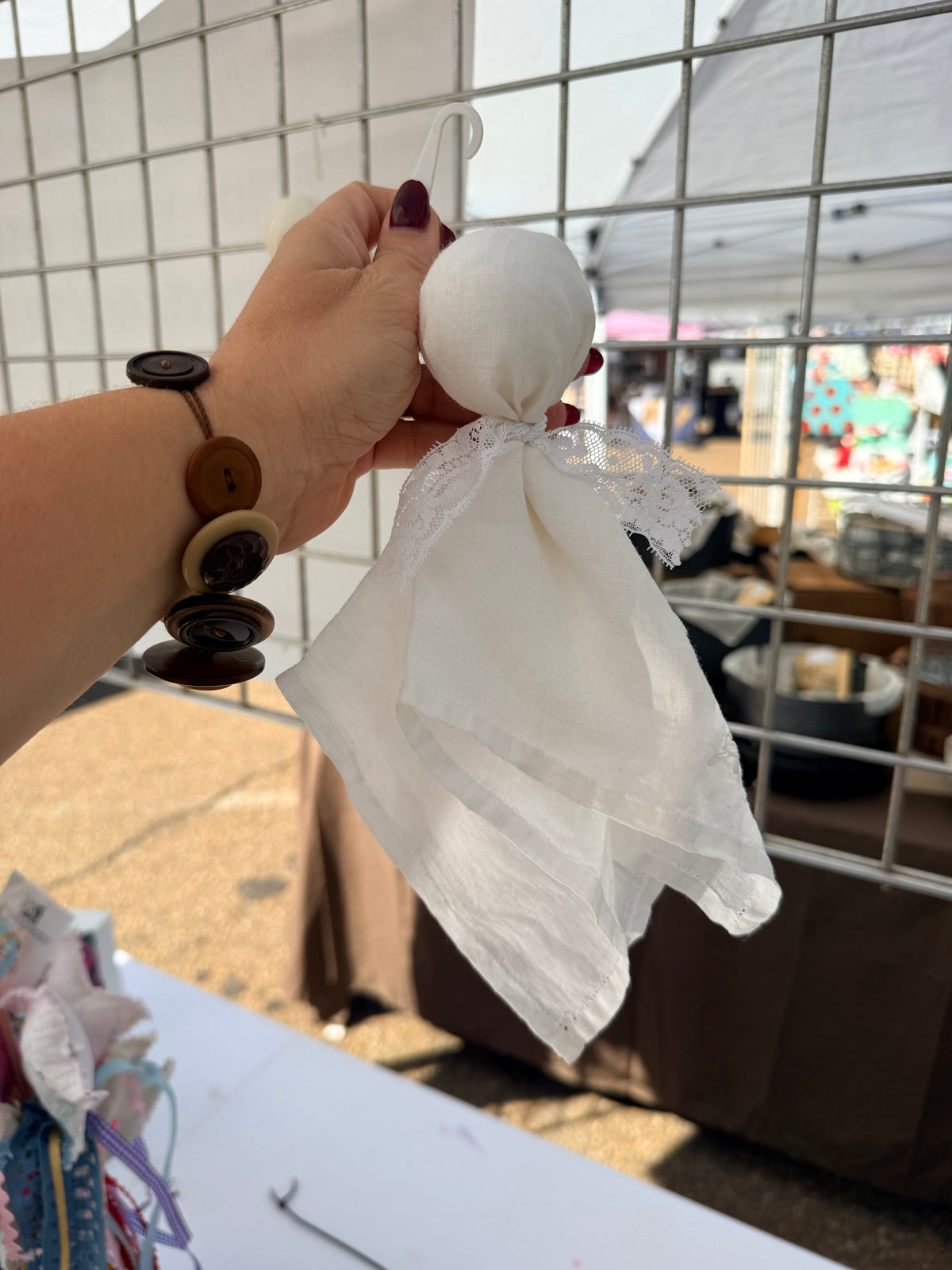 Mystery Pull Vintage Handkerchief Ghost