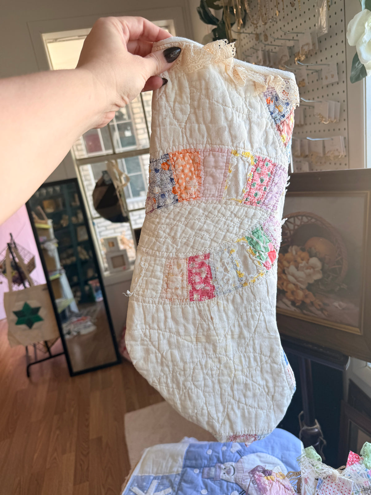 Vintage Quilt Stocking