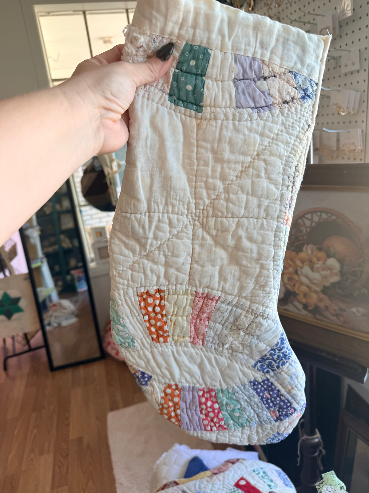 Vintage Quilt Stocking