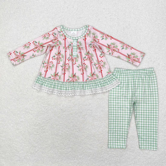 GLP1663 Christmas bow pattern green plaid